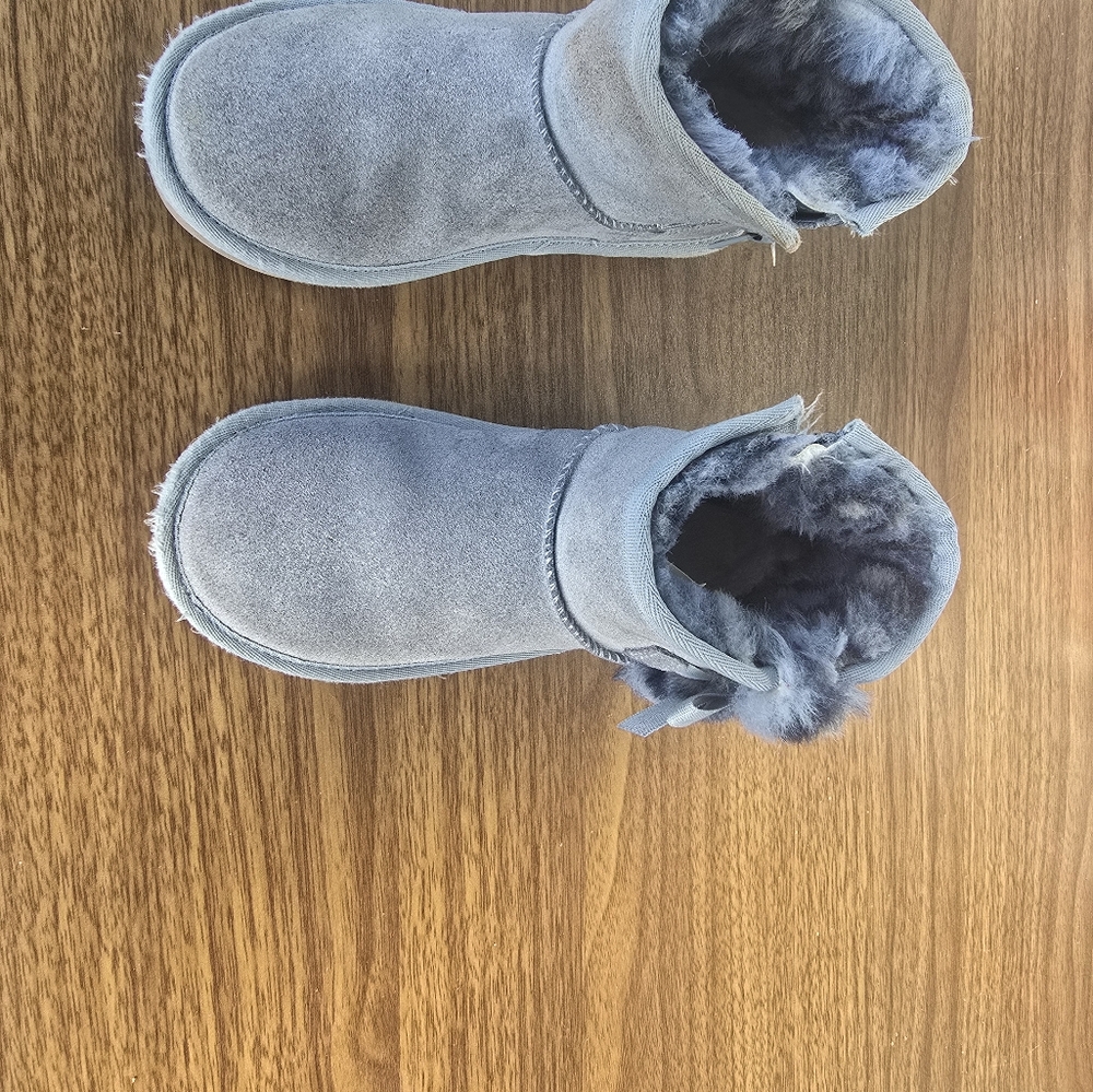 Cozy Gray /BLUE Kids Boots - Picture 8 of 9